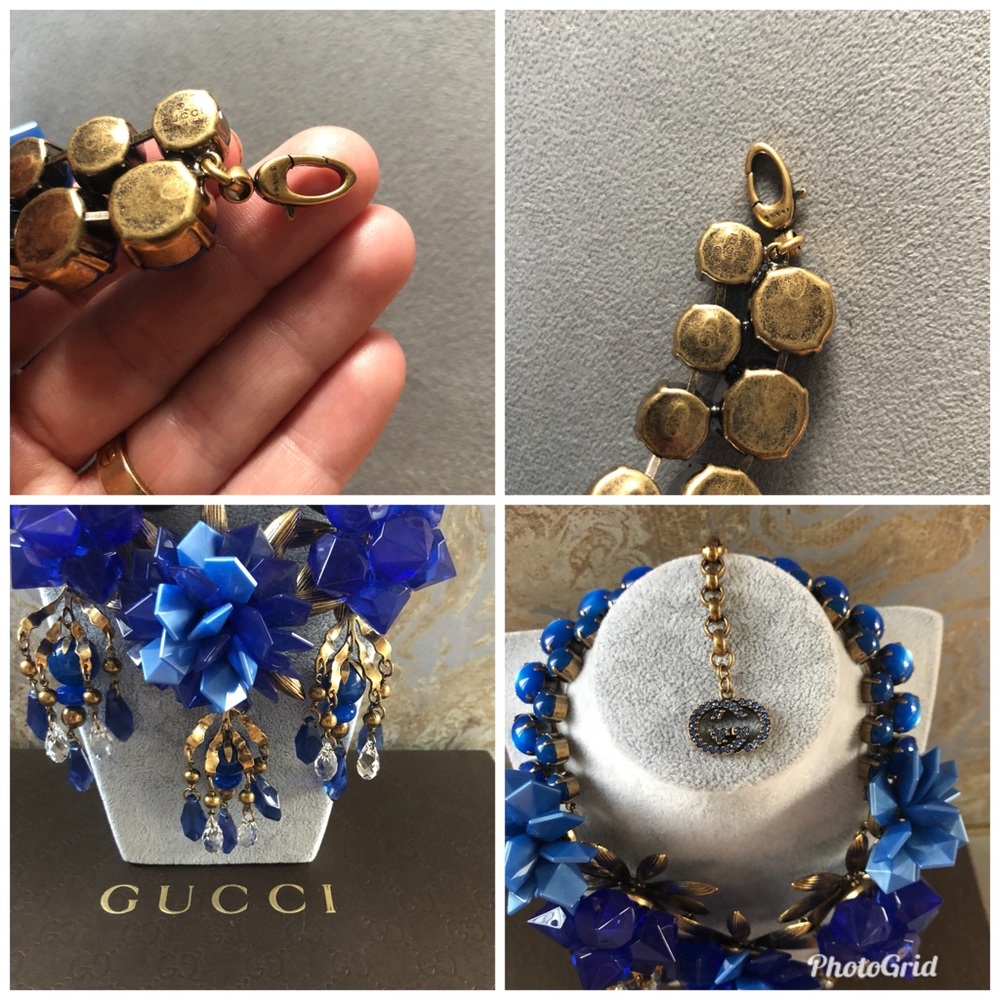 Gucci Crystal Resin Strass Flower Motif Necklace - Picture 8 of 8